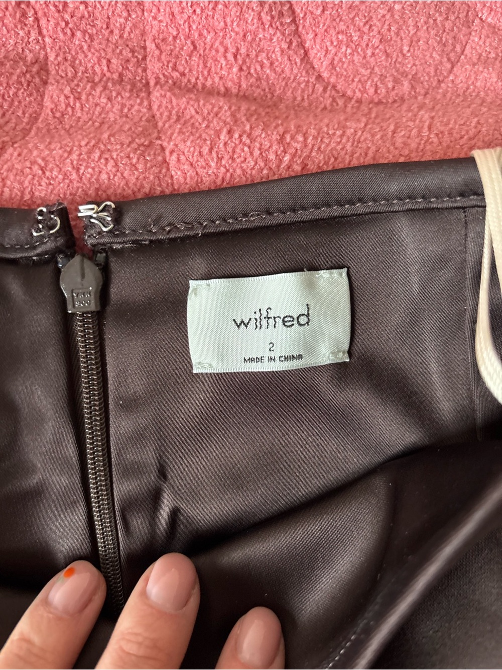 Wilfred Chocolate Brown Mini Skirt
